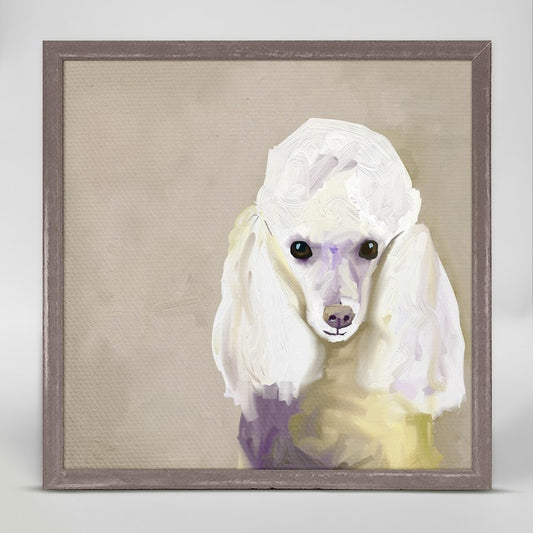 Framed Poodle Canvas