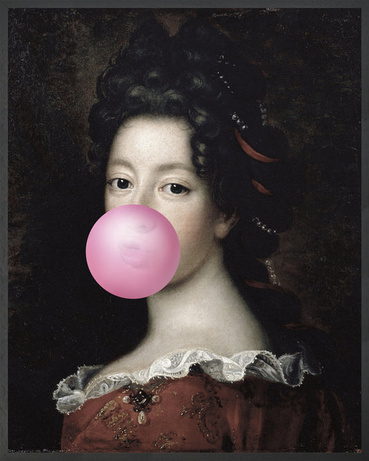 Bubblegum Lady in Burgundy