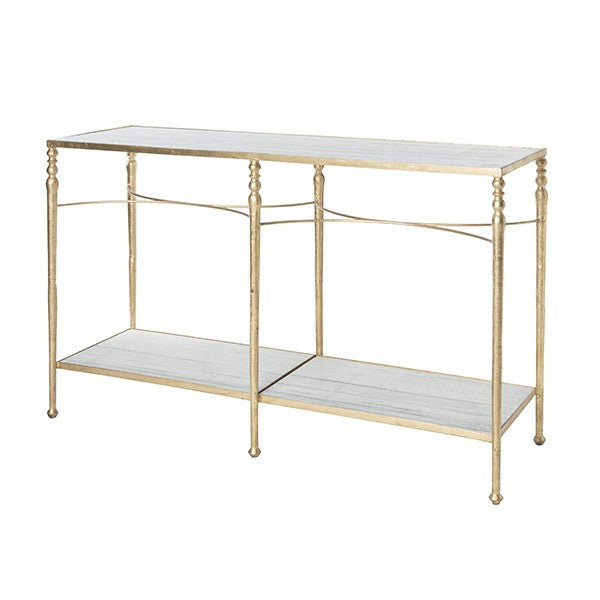 Marble Top Gold Console Table