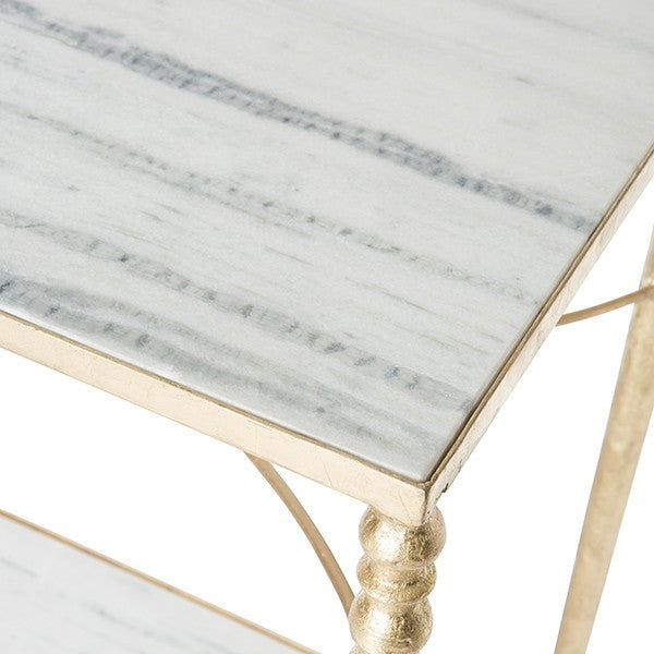 Marble Top Gold Console Table