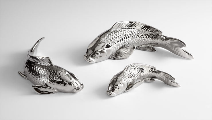 Silver Fish Sculptures